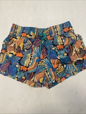 Patagonia Kids  Multicolor Shell-Print Elastic Waist Athletic Shorts